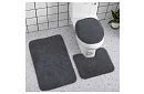 Kúpeľňové predložky – sada 3 kusov - šedá