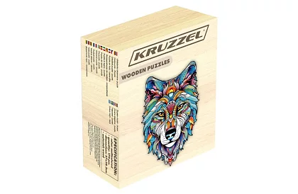 Drevené puzzle vlk - 170 dielov - 38 x 27 cm