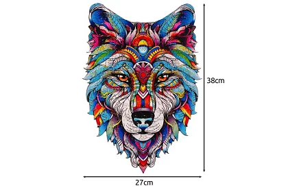 Drevené puzzle vlk - 170 dielov - 38 x 27 cm