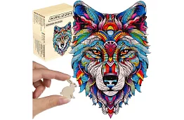 Drevené puzzle vlk - 170 dielov - 38 x 27 cm