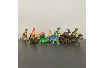 Sada zvieratiek 12 dinosaurov