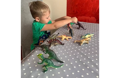 Sada zvieratiek 12 dinosaurov