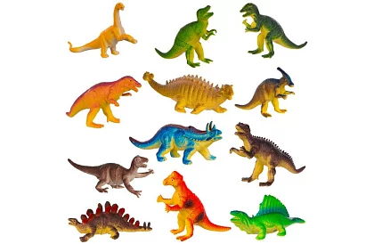 Sada zvieratiek 12 dinosaurov